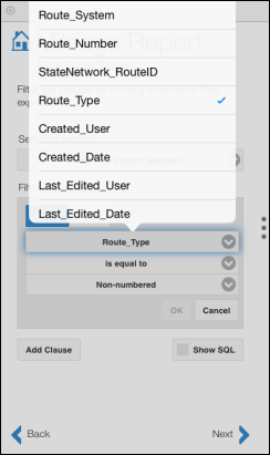 Selecting a field from the network layer Selecting a field from the network layer